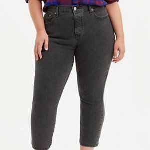 Levi's Black Wedgie High Rise Skinny Jeans Plus